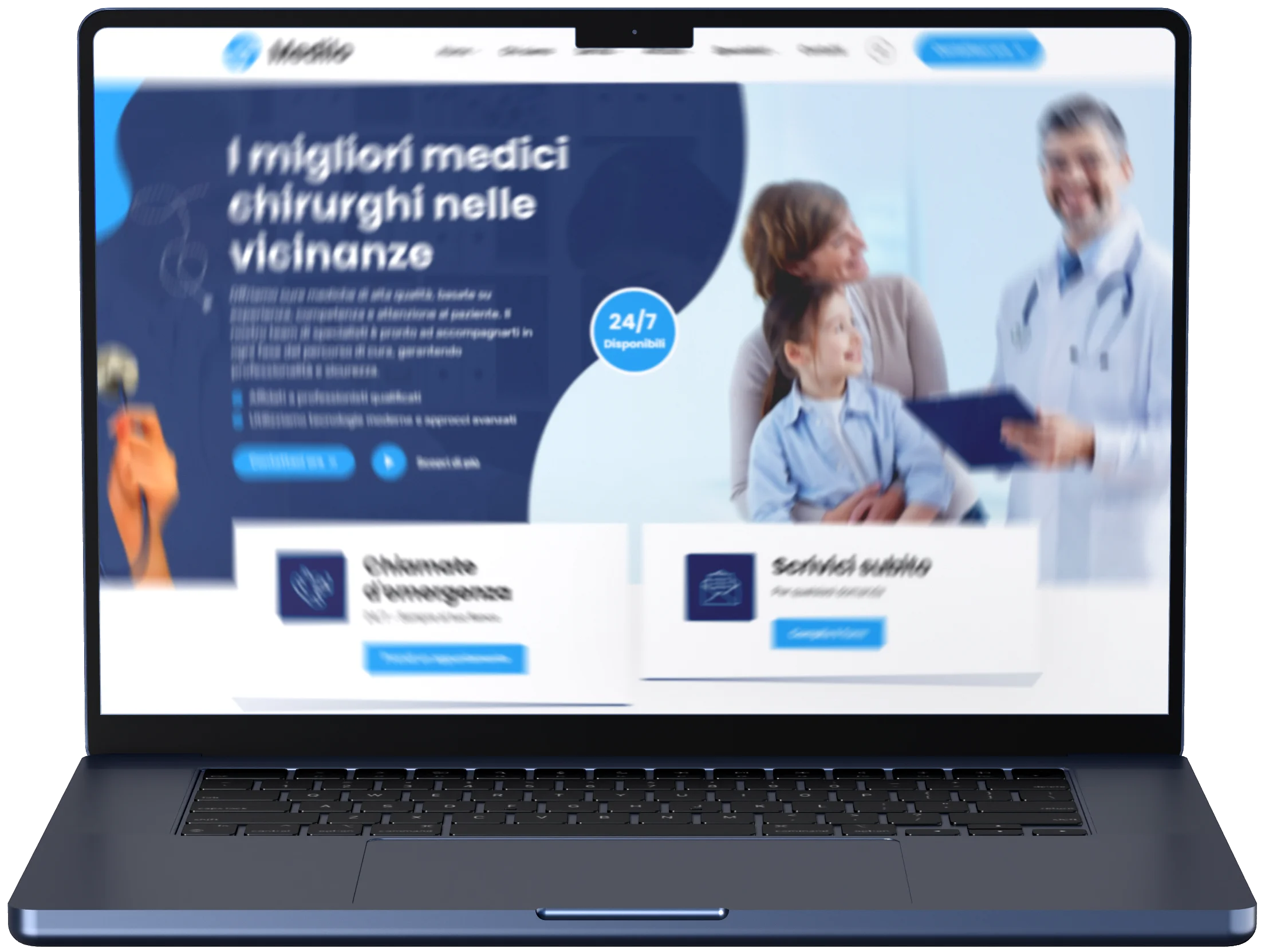 Mockup sito vetrina professionale